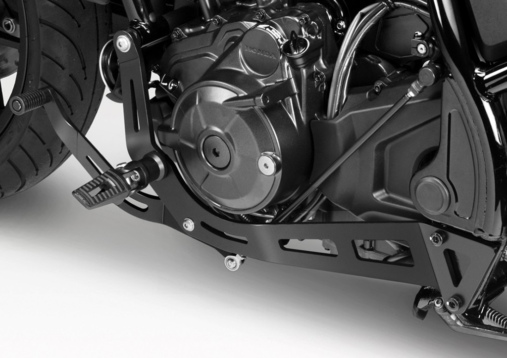 DPM Fussrastenanlage Honda CMX 1100 Rebel-SC83A Schaltgetriebe mit TTG, 2021-2024, 14 cm vorverlegt, schwarz matt